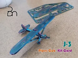 Piper J-3 Cub Aircraft Kit Card