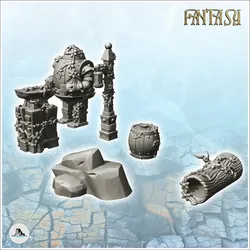 Props & Terrain STL تنزيل - مجموعة من الإكسسوارات الخارجية الرائعة مع طوطم بشري و - Hartolia Miniatures