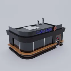 pub coffee low poly