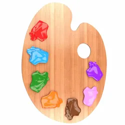wooden paint palette