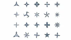 collection of 20 shurikens