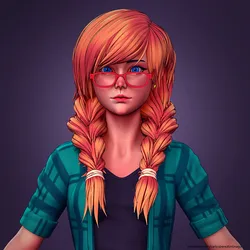 girl in shorts 01 zbrush