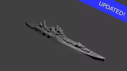 Japanese Tone Class Cruiser Warship 3D print model