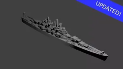 US Cleveland Class Cruiser Warship 3D print model