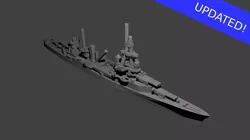 US Pensacola Class Cruiser Warship 3D print model