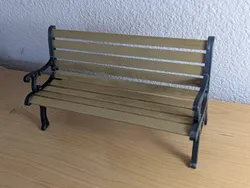 1/10 Scale Park Bench with Wood Texture