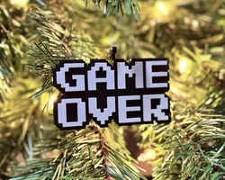 8-Bit Game Over - Christmas Ornament (Hot-Swap, Multi-Color)