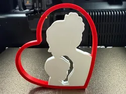 Corazon mama niño 2 colores - Modelo de impresión 3D gratuito