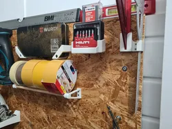 different wall mounts, Würth, Bosch, Hilti, Wolfcraft etc