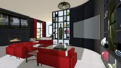 HOUSE BLACK - RED LIVING SPACE