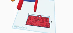 i hate people key chain