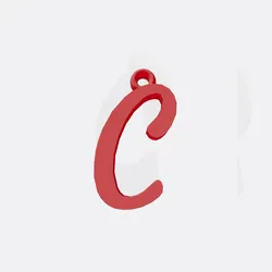 Jewelry & Accessories STL تنزيل - Letter C Keychain - Mu3D
