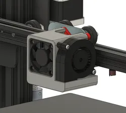 Ender 3 Shroud - 5015 Fan - Magnetic Mount - JDA Improved