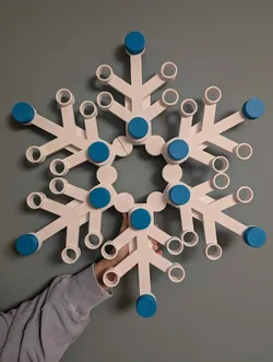 Giant LEGO Snowflake Wreath