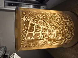lithopane  christmas house