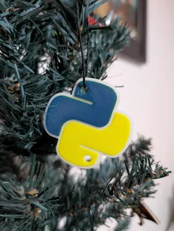 Python Logo flat multicolor ornament