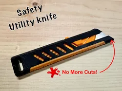 Safety utility knife (auto retracting)