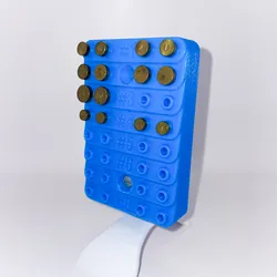 8-Row Locator Pin Holder for Dillon SDB, 550, XL Reloading - Wall or Pegboard