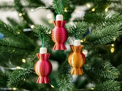 Candy Bauble Ball Christmas Tree Ornament Set