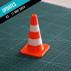 Modular Traffic/Construction Cone (Tabletop Miniatures)