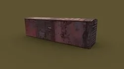 old railway container, lowpoly