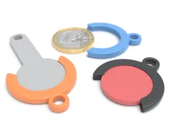 Shopping cart coin clip keychain