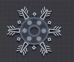Snowflake - Planetary Gears - Fidget Spinner with finger hole
