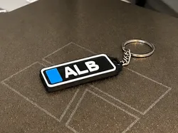 Etiqueta de piloto inspirada en la F1 "ALB" - Modelo de impresión 3D gratuito