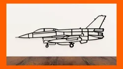 F-16 Wireframe wall art (F16 Fighter Jet)