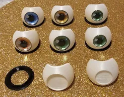 Movable puppet eye for 20 und 25mm glass cabochon