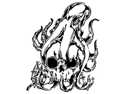 Octopus Skull stencil