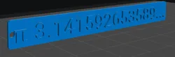 PI number keychain tag