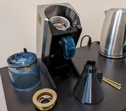Remix of the Zero retention hopper for Rancillio Rocky (screws slot not big enough will update)