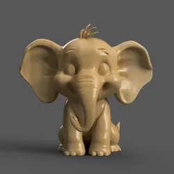 Sculptures & Artworks STL تنزيل - Cute Baby Elephant Decor Perfect for Desk - Table - HIve