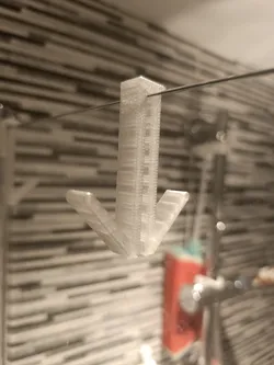 Shower glass (6mm) hook