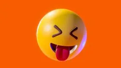 Tongue out yellow ball Emoji or Smiley
