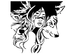Wolf Maiden stencil 2