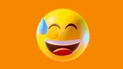 Awkward yellow ball Emoticon Emoji or Smiley