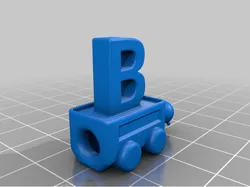 Customizable Alphabet Train - drain hole added