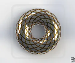 Digital Art STL indir - Orgone Scalar | Rodin Coil Torus STL 120mm x 42mm Diameter - CrownchakraPL