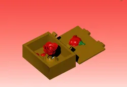 Digital Art STL indir - Red rose box with moving rose - Creative1