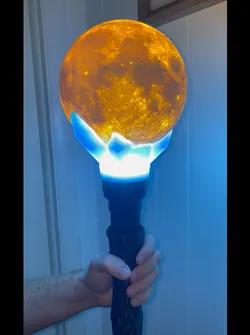 Moon/Gem Lithophane Staff