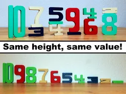 Numbers Same hight, same value!