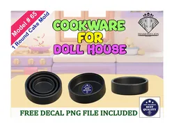 Board Games & Card Games STL indir - Round Shape Cake Mold Pan - DIAMOND-LION