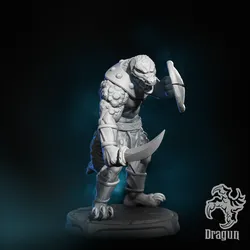 Characters & Creatures STL indir - Lizard 2 - Dragun Studios