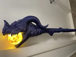 Dragon Staff W/ Lithophane Moon (Supportless Print)