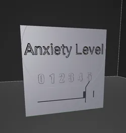 Funny pin adjustable anxiety level