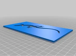 Salamander lizard stencil
