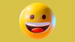 Smile or Happy yellow ball Emoji or Smiley