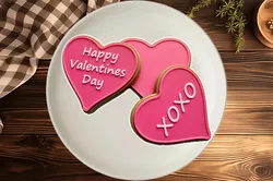 Valentine's Day Iced Sugar Cookie Customizable
